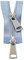 Stevenurr 1 Stück 70/90cm 5# Metallreißverschluss Silber Doppelschieber Zwei-Wege-Reißverschluss für Manteltasche Kleidungsstück Nähzubehör, Hellblau, 70cm