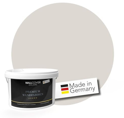 WALLCOVER PREMIUM Peinture Murale Beige pour l'intérieur 1 L Mat Beige Nature Délicat Peinture Intérieure à Forte Opacité - Fabriqué en Allemagne