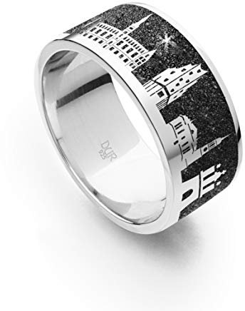 DUR Unisex NachtringHamburg aus 925er Silber Größe 60 (19.1) R4820.60, 60 (19.1)