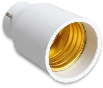 Cambridge Lifestyle Light Bulb Lamp Holder Socket Converter Bayonet B22 to E27 Base Socket Adapter Plastic Base Lamp Socket Converter for Living Room Bedroom Garage Corridor
