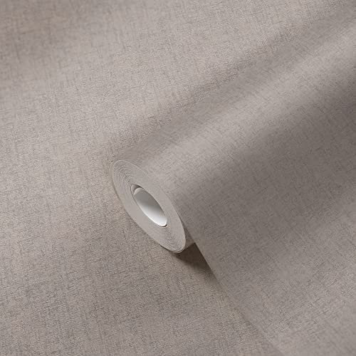 A.S. Création Hygge Tapete Skandinavische Vliestapete Uni Grau Braun Tapete Taupe 386151 10,05x0,53m Made in Germany