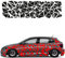 1A Style Sticker Auto Aufkleber Set 109 Teilig Rally Design Autodekor KFZ Seitenaufkleber Tuningset Camper Wohnwagen Premiumfolie (Rot)