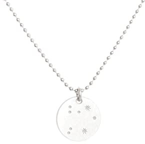 renna deluxe Sternzeichen Kette WAAGE Silber mit kleinem Anhänger, Sternzeichen Konstellation, Sternenhimmel