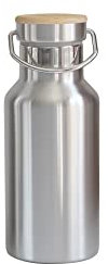 pandoo Edelstahl Trinkflasche 350 ml | Wiederverwendbare Wasserflasche, auslaufsichere Sportflasche mit Deckel, für Sport, Camping, Ausflug, Fahrradfahren | mit oder ohne Isolierung (Isoliert)…