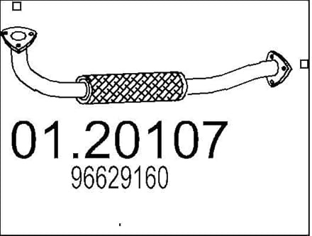 MTS 01.20107 Abgasrohr Vorne Kompatibel mit CHEVROLET CAPTIVA C100, C140