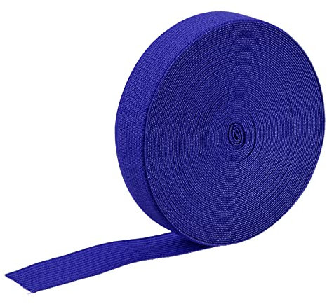 sourcing map 2cm Gummiband Breit zum Nähen, 9 Meter Elastic Rubber Band, Breites Gummiband für Hosen, Bund, Stoffe zum Nähen (Blau)
