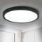ZMH Deckenlampe LED Deckenleuchte Flach - Ø22cm Badezimmerlampe Kaltweiß Schlafzimmerlampe Schwarz 15W Schlafzimmer Deckenbeleuchtung Küchenlampe IP44 Flurlampe Rund für Bad Küche Flur Wohnzimmer