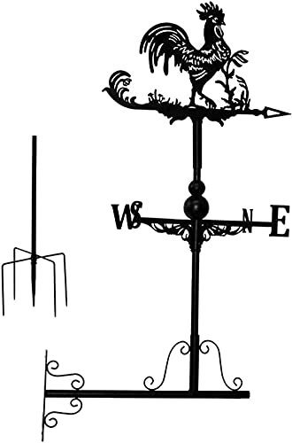 Gallo segnavento in Metallo,Gallo in ghisa,segnavento da Giardino,velocità del Vento,indicatore di direzione Ornamento