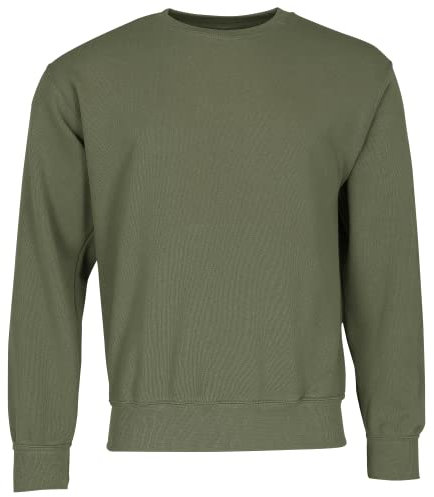 Fruit of the Loom Sweatshirt mit angesetzten Ärmeln, Farbe:Oliv, Größe:S