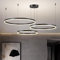 STARRYOL Moderne LED Pendelleuchte, 3 Ringe verstellbare Licht Pendelleuchte, moderner Deckenleuchter, dimmbar 2700 K - 6500 K, mit Fernbedienung 78 W