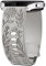 Mastten Fleur Gravé Bracelet Compatible avec Samsung Galaxy Watch 7/6/5/4 40mm 44mm Femme, 20mm Élégant Sport Silicone Bracelet pour Galaxy Watch FE/Active 2/4 6 Classic / 5 Pro, Gris