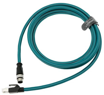 AConnect M12 A-Code to RJ45 Industrial Ethernet Cable M12 8 Pin A Code Male to RJ45 High Flexible Shielded Cable for Cognex Industrial Camera 5M