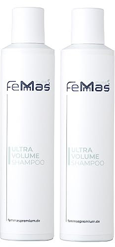 Für eine größere Ansicht klicke auf das Bild FemMas Pure Ultra Volume Shampoo 200ml 2x Stück | Volumen Shampoo für mehr Fülle und Volumen | bis zu 25% mehr Fülle | Nachhaltig, Vegan & Tierversuchsfrei