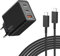 65W Ladegerät USB C Schnellladegerät 3-Port mit 2M 5A Schnellladekabel PPS Mehrfach Fast Charger USB C Netzteil für MacBook Pro 13/Air, iPhone 14 Pro Max, Samsung Galaxy Book3 Pro, Galaxy S23 Ultra