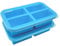 Ozwen - Juego de 2 bandejas de congelación extra grandes de silicona con tapa, preparación de comidas con cena, congelador, alimentos para bebés y moldes de almacenamiento para salsa, caldo y sobras