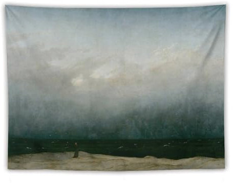 Poster, Motiv: Deutscher romantischer Maler Caspar David Friedrich Mönch am Meer, Poster, Bilddruck, Wandkunst, Wandteppich, Kunstwerke, Geschenkidee, Raumästhetisch, 152,4 x 203,2 cm