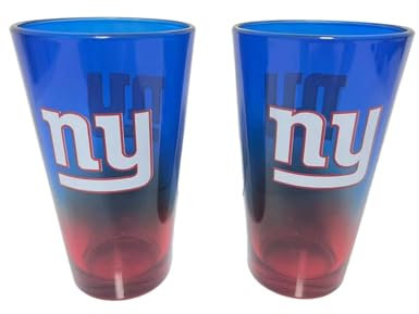 New York Giants NFL Pint Gläser Glas Set 2er-Set 475 ml