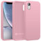 AUKASE Cover Silicone per iPhone XR, Custodia Antiurto con Fodera in Microfibra,Protezione Dagli impatti compatibile con (iPhone XR, Rosa)