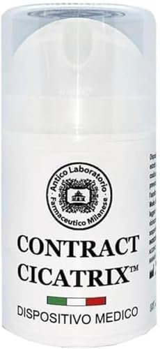 Contract Cicatrix Gel Crema Cicatrici 50ml, Crema Cicatrici Chirurgiche, Acne, Smagliature e Ferite Accidentali per Viso e Corpo, Riduce Visibilmente le Cicatrici e gli Inestetismi (1 Tubetto)