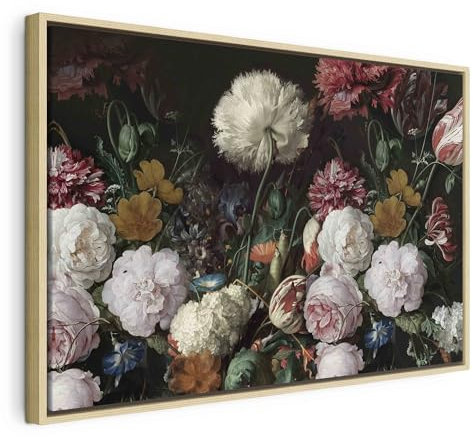 murando Bilder mit Rahmen 120x80 cm Wandbilder groß Leinwandbild XXL natürlicher Holzrahmen modern Wanddekoration Kunstdruck Wanddeko Wohnzimmer Schlafzimmer Natur Botanik Bunt