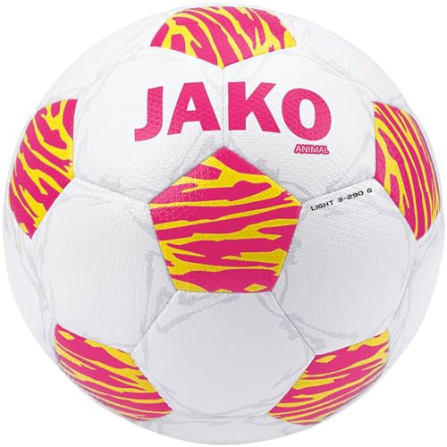 JAKO Fussball Lightball Animal 2314 Weiß/Fuchsia/Citro Light 3 (290g)