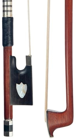 Gäller För 4/4 Fiddle Bow Brazilwood Bow Round Stick Ebony Inlay Well Balance Nybörjarbåge