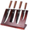 Magnetic Knife Block Set Kitchen Knife Set 4PCS German Stainless Steel Kitchen Knives Hammered Forged Craftsmanship Powerful Magnet Inside Non-Slip Base Stable and Reliable Nice Gift Set