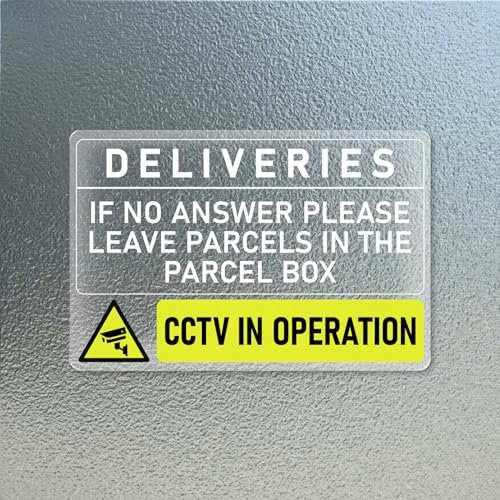 YIKIADA Aufkleber CCTV in Operation, Vinyl, 150 × 100 mm, selbstklebend, Lieferschilder, wasserdicht, Paketkasten, Fenster, Aufkleber, entfernbar, Warnaufkleber für Büro, Arbeitsplatz, Zuhause, 10