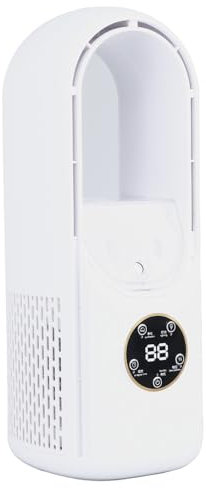 Ventilateur Portatif Sans Pales, Petit Ventilateur De Refroidissement Personnel à 6 Vitesses, Brumisation De Table USB Silencieux Avec Synchronisation Pour Bureau, Salon, Chambre à Couc(blanc)