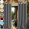 HUAXIQUE Vorhang Outdoor 200x200cm Wetterfest 1 Stück Auf Maß Extra Breit Outdoor Deko Winddicht Gardinen mit Ösen für Balkon außen terrasse Garten Outdoor Hof Pool Dunkelgrau