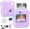 Kids Camera Instant Print, Dual-Lens 48MP,1080P HD Video and Selfie Kids Camera with 32G Card and 4 Print Paper, for Age 3-12 Years Old Boys & Girls Birthday Gifts (Purple)