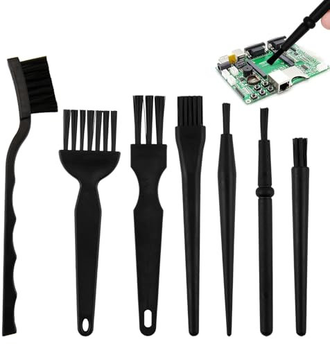 Anti Static Laptop Cleaning Kit Plastic Computer PC Brush Small Keyboard Cleaner Multifunctional Dust Brush Tool for Desk Camera Mobile Phone Accessories (Black)