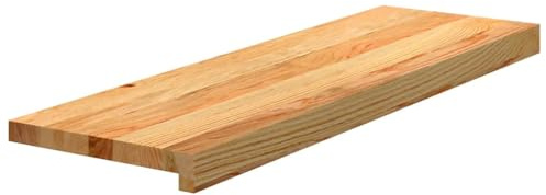 vidaXL Treppenstufen 4 STK. Hellbraun 80x30x2 cm Massivholz Eiche