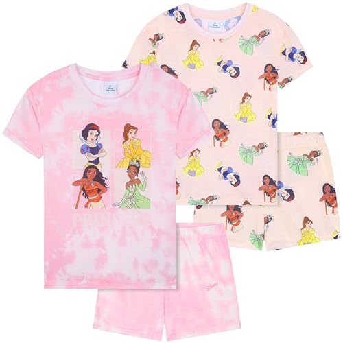Get Trend PJs for Girls Pack of 2 Short Sleeve Pyjamas Set for Kids Teenagers Lounge Sets Nightwear Soft Comfy Sleepwear Gifts for Girls