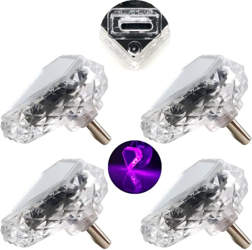 Umgebungslicht CTRICALVER Typ-C-Dreieck (Touch) Rosa (4Pcs) 5 V/1 A kleines Notlicht Auto-Innenbeleuchtung PC-Material geeignet für Powerbanks und verschiedene Typ-C-Steckdosen in Autos