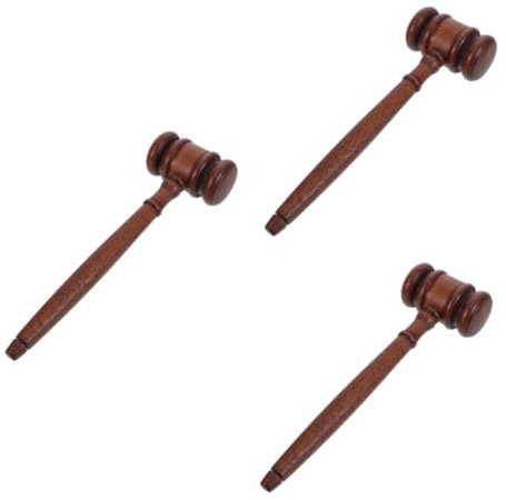NUOBESTY 3 Stück Holzhammer Kinderspielzeug Kostüm Kostüme Zum Auktionsverkauf Hammer Mini Holzhammer Handgefertigter Holzhammer Hammer Versammlungshammer Jura Schulbedarf Gummi