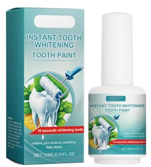 into the night Lotion - Vernice per denti, smalto istantaneo, per la pulizia dei denti, rimozione delle macchie, 15 ml, colore: bianco, taglia unica
