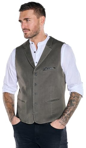 emilio adani Herren Herren Sakko-Weste mit Reverskragen, Dunkelbraun, 38154, Dunkelbraun in Größe 52