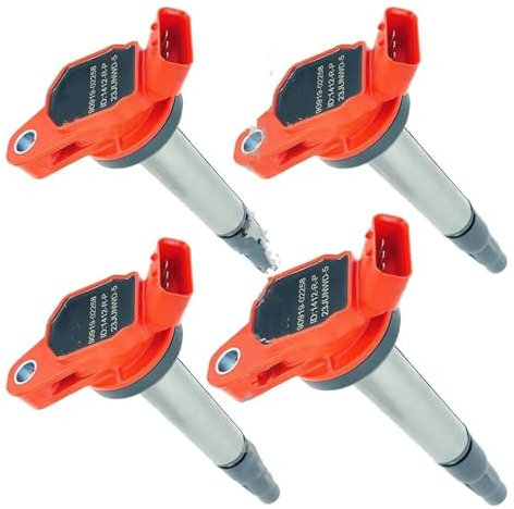 RFSHOP Zündmodul Zündspule 4 Pcs Für Toyota Für Avensis Für Corolla Für Prius Für Rav 4 1zr 2zr 3zr 5zr 90919-02252 90919-02258 Rote Leistung Zündspule