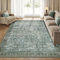 SONGMICS HOME Teppich, 160 x 230 cm, Wohnzimmerteppich, Vintage-Stil, Rutschfester Teppich, flauschig, Dekoration, für Wohnzimmer, Schlafzimmer, maschinenwaschbar, schiefergrau TAR129G01