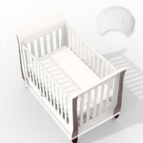 Zanzariera Lettino Neonato, Traspirante Zanzariera Culla Neonato, 135 x 60 x 90 cm, Zanzariera Culla Neonato, Zanzariera per Lettino Bambino, Adatto per Culle, Lettini da Viaggio, Camerette per Bambin