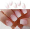 Semi-Cured Gel Nail Strips - Pink & White Ombre French Tip Wraps for UV/LED Lamp, Easy Apply Stick-On with Salon Finish, DIY Nail Art Accessories