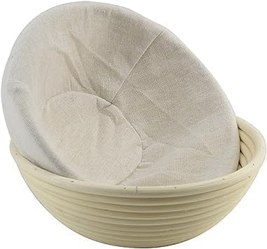 9 Inch Proofing Bread Basket Cloth,Round Cloth Baking Supplies Bread, Reusable Breathable Liner Cotton Flax Banneton Proofing Bread Cloths, Baking Tools and Accessories for Kitchen and Dining