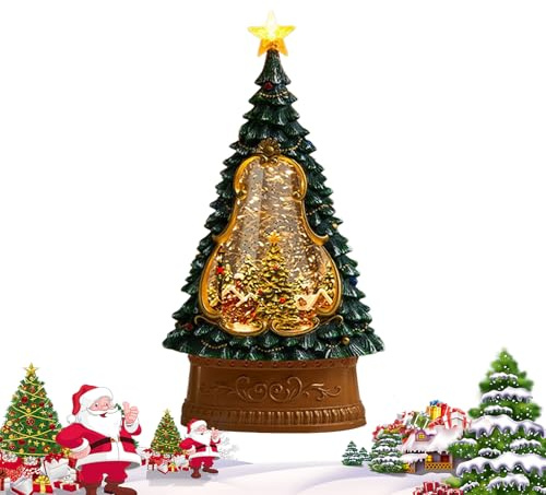 Schneekugel für Weihnachten, USB-Musik-Timer, 6-Stunden-Timer, Weihnachts-Schneekugel, Laterne, Glitzer- , für Wohnzimmer, Schlafzimmer, Kaminregal, Fensterbank, Freunde, Teenager, Erwachsene
