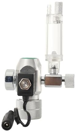 NICCOO CO2 Druckmindere mit Magnetventil, W21.8-Thread | Aquarium Druckminderer CO2 Regler Rückschlagventil