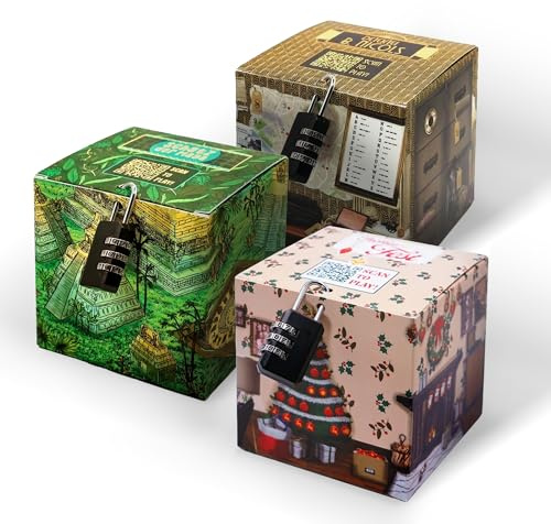 Rätselbox Bundle – Escape Room Geschenkbox für Geldgeschenke | Erwachsene | Knobel-Geschenkverpackung für Gutscheine | physisch & digital rätseln | Geburtstag, Hochzeit & Anlässe | Zahlenschloss