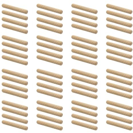 Holzdübel passend für IKEA KALLAX Regale – Verbindungsstifte geriffelt, Ersatzteil 101339 – 6x50 mm