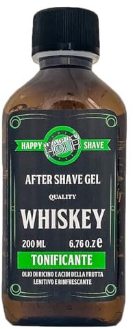 Happy Hour Whiskey belebende After Shave Creme/Gel - Made in Italien - 200 ml