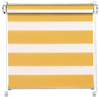 Clever-Kauf-24 Klemmfix Click 3 in 1 Doppelrollo orange | Duorollo auch für Wand- und Deckenmontage | fertig vormontiert für einfache Montage (50x150cm (Stoffbreite 46cm))