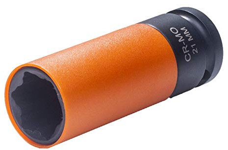 SW Stahl 07888SB Radmutternschlüssel 21 mm 1/2 Zoll - Stecknuss für Hyundai | Schlagschrauber-Nuss für Kia, Kunststoffummantelung zum Felgenschutz, aus Chrom-Molybdän-Stahl mit Sternenprofil